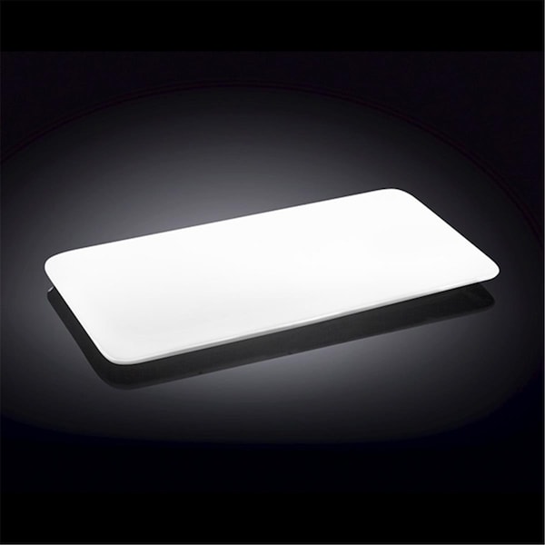 Wilmax 992620 12 x 6.5 in. Flat Platter, White, 18PK WL-992620 / A - main